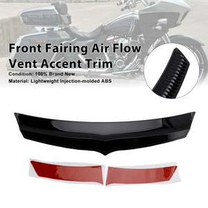 2015-2017 Harley Davidson FLTRX Road Glide Custom Front Fairing Air Flow Vent Accent Trim Black Generic