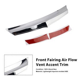 2015-2016 Harley Davidson FLTRUSE CVO Road Glide Ultra Front Fairing Air Flow Vent Accent Trim Chrome Generic