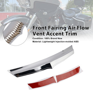 2015-2017 Harley Davidson FLTRX Road Glide Custom Front Fairing Air Flow Vent Accent Trim Chrome Generic