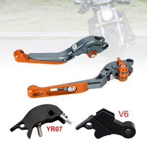 2024-2025 YAMAHA XSR900 XSR900GP Adjustable Folding Extendable Levers Orange Generic