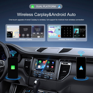 2 in 1 Wireless Apple Carplay Android Auto Adapter USB Car Dongle Connect Box A
