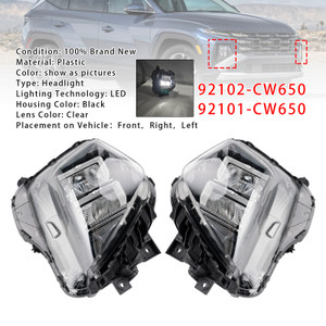 2025-2026 Hyundai Tucson Front Left+Right Headlight Assembly 92102-CW650 92101-CW650 Generic