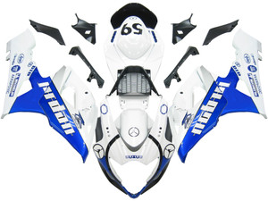 Fairings Suzuki GSXR 1000 White & Blue Jordan Racing  (2005-2006)
