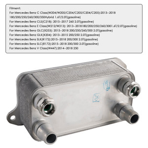 2013-2018 Mercedes Benz C CLS GLC GLK SLK SLC V Engine Oil Cooler 0995002300 Generic