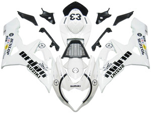 Fairings Suzuki GSXR 1000 White & Black Jordan Racing  (2005-2006)