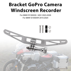 2015-2024 BMW S1000XR Bracket GoPro Camera Windscreen Recorder Silver Generic