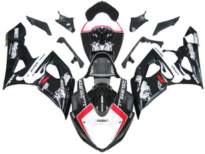 Fairings Suzuki GSXR 1000 Black White Suzuki GSXR Racing  (2005-2006)