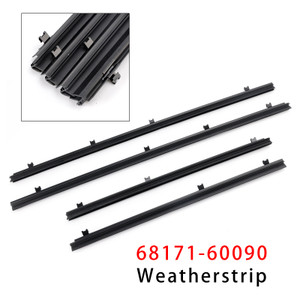 2010-2024 Toyota 4Runner GX460 4PCS Door Glass Weatherstrips 68171-60090 Generic