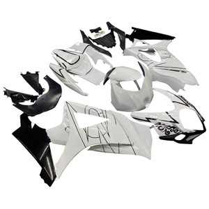 2007-2008 Suzuki GSXR 1000 Amotopart Fairings White Black Alstare Racing Customs Fairing