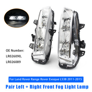 2011-2015 Land Rover Range Rover Evoque L538 Pair Left+Right Front Fog Light Lamp LR026090 LR026089 Generic