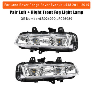2011-2015 Land Rover Range Rover Evoque L538 Pair Left+Right Front Fog Light Lamp LR026090 LR026089 Generic