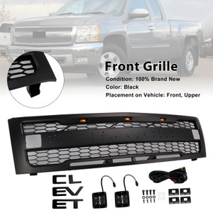 2007-2013 Chevy Silverado 1500 Front Bumper Grille Matte Black Generic