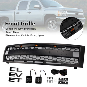 2007-2013 Chevy Silverado 1500 Front Bumper Grille Matte Black Generic