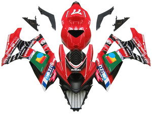 Fairings Suzuki GSXR 1000 Red Black No.77 GSXR Racing  (2007-2008)
