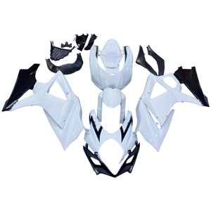 2007-2008 Suzuki GSXR 1000 Amotopart Fairings White & Black GSXR Racing Customs Fairing