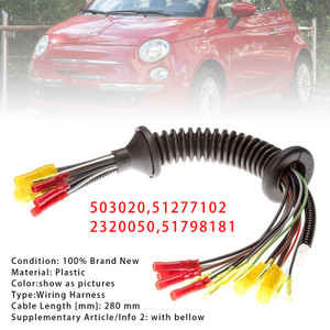 2008-2022 Abarth 500/595/695 Hatchback Rear Door Cable Wiring Harness Tailgate Loom 51277102 Generic