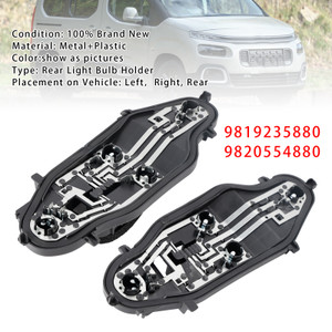 2019-2024 Peugeot Partner Left+Right Rear Light Bulb Holder 9819235880 9820554880 Generic