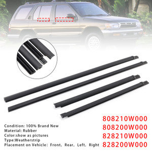 1997-2003 Infiniti QX4/Terrano Regulus 4PCS Weatherstrip Door Belt Seal Out 80821-0W000 Generic