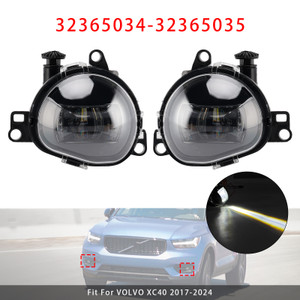 2017-2024 VOLVO XC40 C40 S90 V90 Pair Front Fog Light Lamp 32365034 32365035 Generic