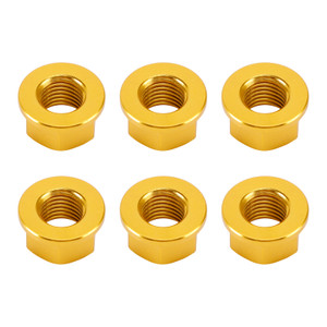 CNC Aluminum Rear Sprocket Carrrier Flange Nuts Set M10x1.25 Gold