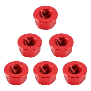 CNC Aluminum Rear Sprocket Carrrier Flange Nuts Set M10x1.25 Red