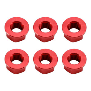 CNC Aluminum Rear Sprocket Carrrier Flange Nuts Set M10x1.5mm Red