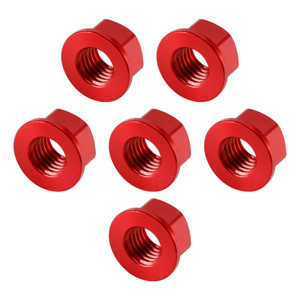 CNC Aluminum Rear Sprocket Carrrier Flange Nuts Set M10x1.5mm Red