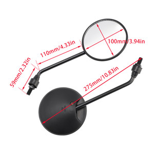 1993-2010 Honda NX 650 XL 125 600 XR 125 700 V VA L Rearview Mirrors Left and Right M10 x 1.25 Black Generic