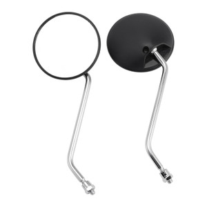 Universal Round Mirrors for Scooter Moped 8mm Clockwise with Chrome Stem