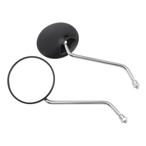 Universal Round Mirrors for Scooter Moped 8mm Clockwise with Chrome Stem