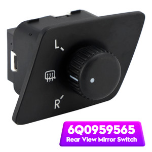 2002-2010 VW Polo Rear View Mirror Switch Adjust Knob With Heat 6Q0959565 Generic