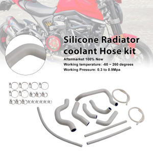 2021-2025 Ducati Monster 937 Silicone Radiator coolant Hose kit White Generic
