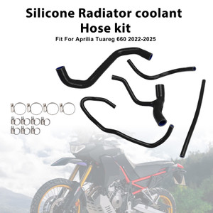 2022-2025 Aprilia Tuareg 660 Silicone Radiator coolant Hose kit Black Generic