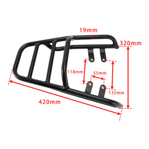 2022-2025 RE Hunter 350 Rear Rack Luggage Carrier with Seat Rail Matte Black Generic