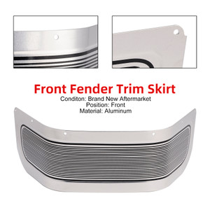 2014-2024 Touring Road King Electra Glide Front Fender Trim Skirt Silver Generic