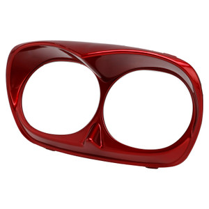 2010-2013 H-D headlight assembly Dual Headlight Trim Bezel Cover Fairing Red Generic