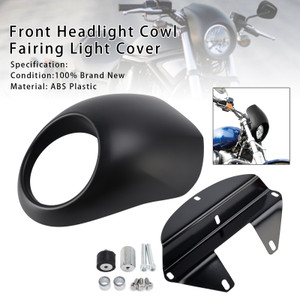 1973-up Sportster Dyna XL 883 1200 FX Headlight Fairing Light Cover Matte Black Generic