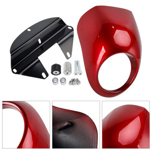 1973-up Sportster Dyna XL 883 1200 FX Headlight Fairing Light Cover Red Generic