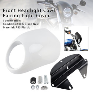 1973-up Sportster Dyna XL 883 1200 FX Headlight Fairing Light Cover White Generic