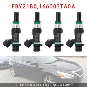 2013-2014 Nissan Altima  2.5L L4 Gas 4Pcs Fuel Injector FBY21B0 166003TA0A Generic