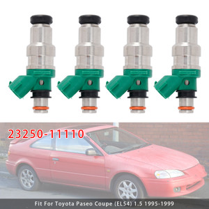 1995-1999 Toyota Paseo Coupe (EL54) 1.5 4Pcs Fuel Injector 23250-11110 Generic