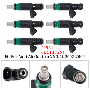 2002-2006 Audi A4/ Quattro V6 3.0L 6Pcs Fuel Injector 06C133551 Generic