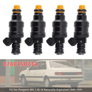 1985-1995 Volvo 240 244 245 740 745 940 4Pcs Fuel Injector 0280150734 Generic