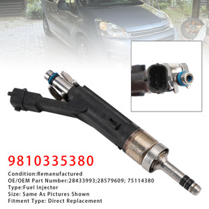 2013-onward Peugeot 2008 208 3008 308 5008 Partner II 1Pcs Fuel Injector 28433993 28579609 75114380 Generic
