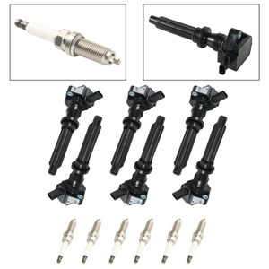 2014-2019 Land Rover Range Rover V6 3.0L GAS 6 Ignition Coils Spark Plugs UF730 Generic