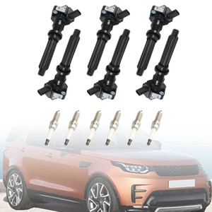 2014-2018 Land Rover Range Rover Sport V6 3.0L GAS 6 Ignition Coils Spark Plugs UF730 Generic