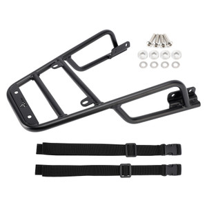 2024-2026 Husqvarna Svartpilen 125 250 401 Rear Rack Luggage Carrier with Bag Straps Black Generic