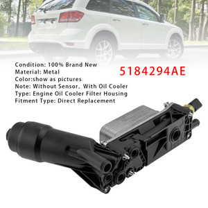 2014-2016 Jeep Cherokee V6 3.6L Engine Oil Cooler Filter Housing 5184294AE Generic