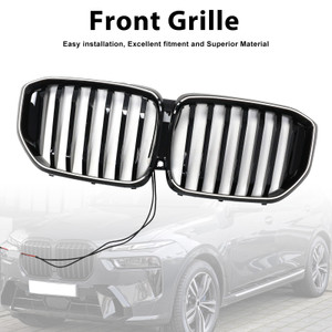 2024+ BMW G05 X5 LCI Front Bumper Grille Black Single Line W/LED Generic