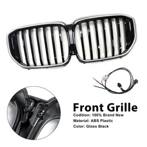 2024+ BMW G05 X5 LCI Front Bumper Grille Black Single Line W/LED Generic